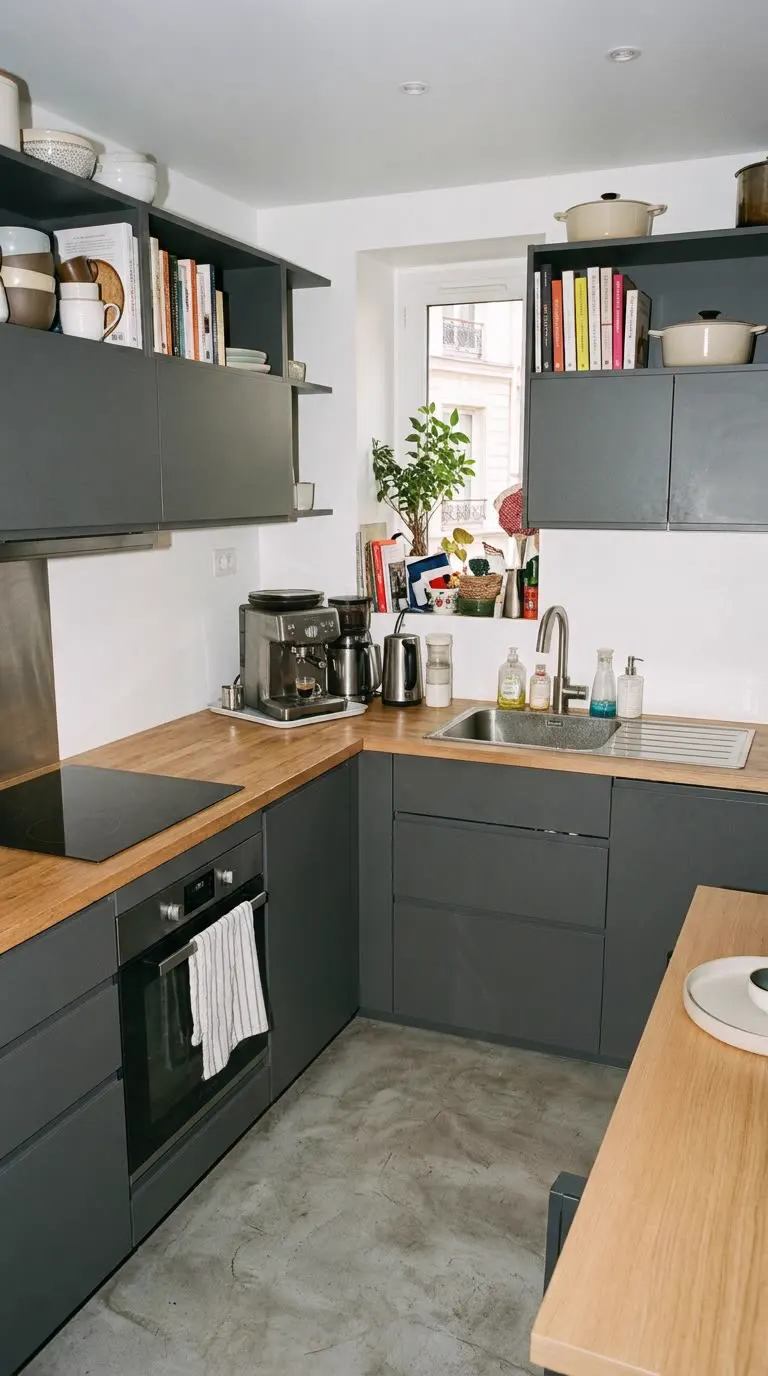 Cuisine après l'intervention de rangement